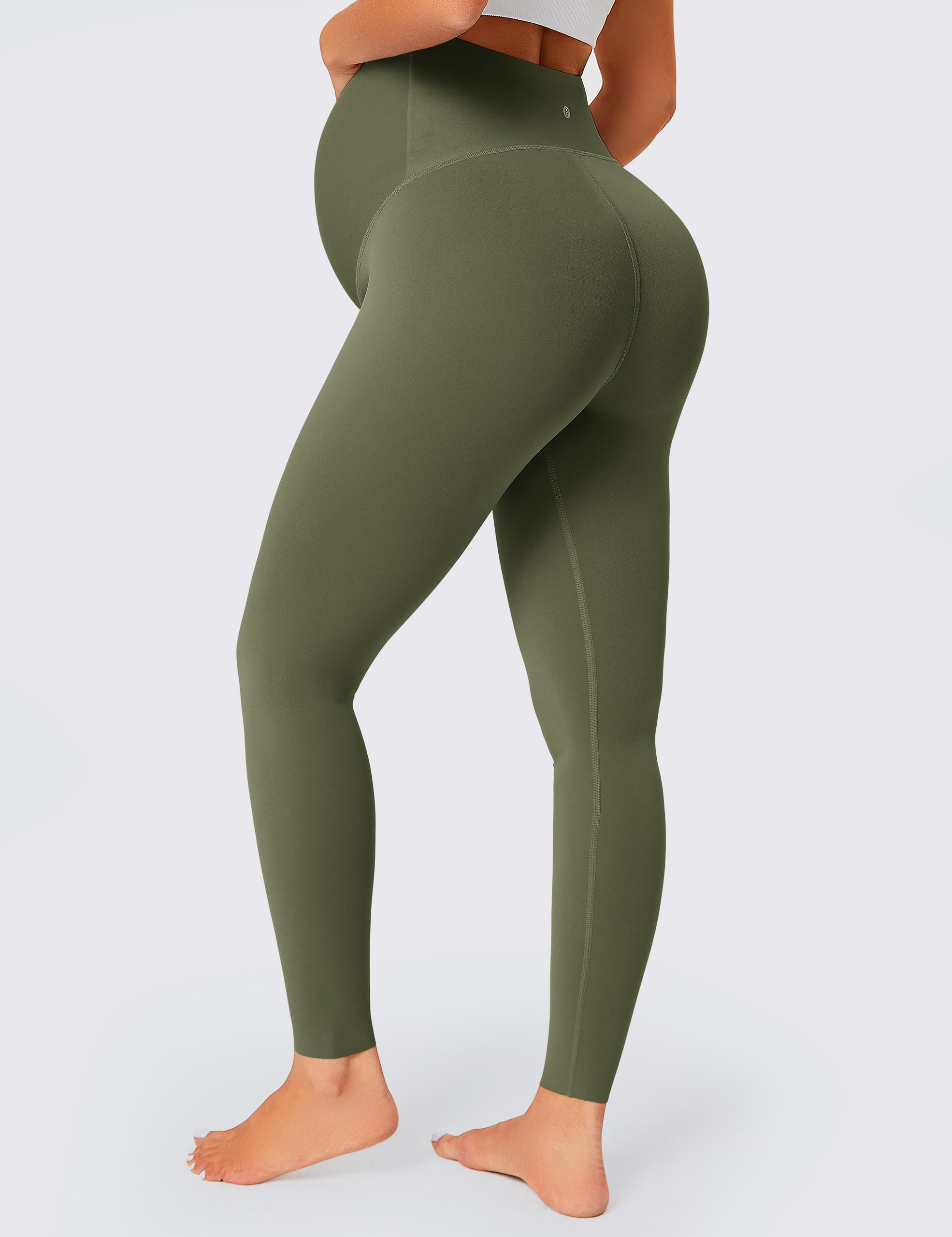 BAYDI Leggings premaman sopra il pancione Leggings da palestra Supporto Pancia Leggings sportivi Leggings per allenamento gravidanza Leggings Burrosi Pantaloni da yoga morbidi