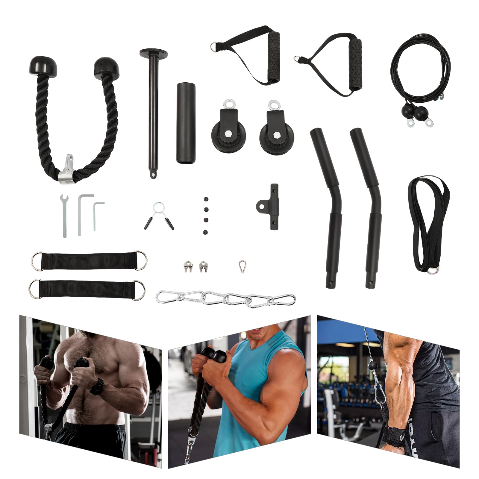 SERTT Seilzug Fitness Premium System Gym, Verbesserte Gewicht Kabelzug