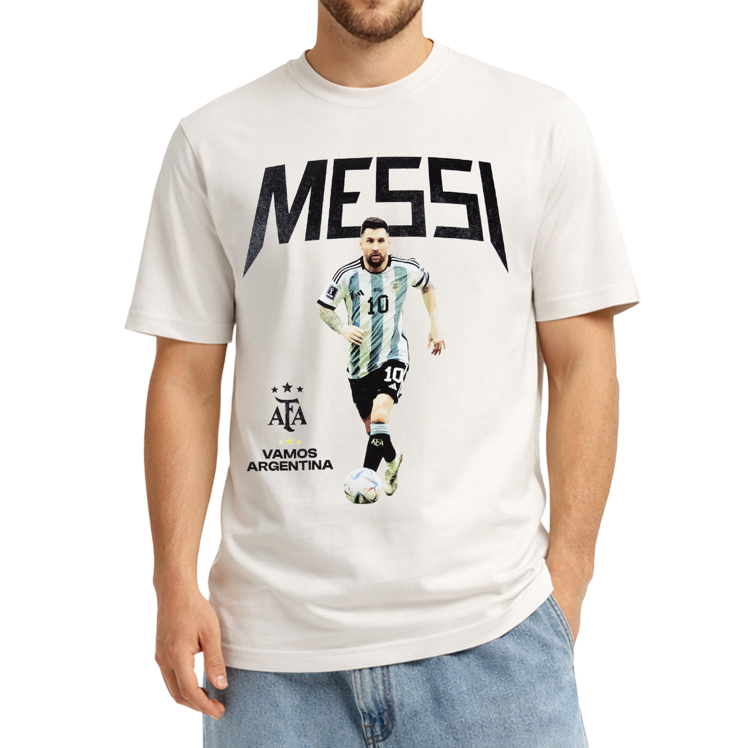 Officially Licensed Argentine Football Association Soccer Cotton T-Shirt - Unisex Adult