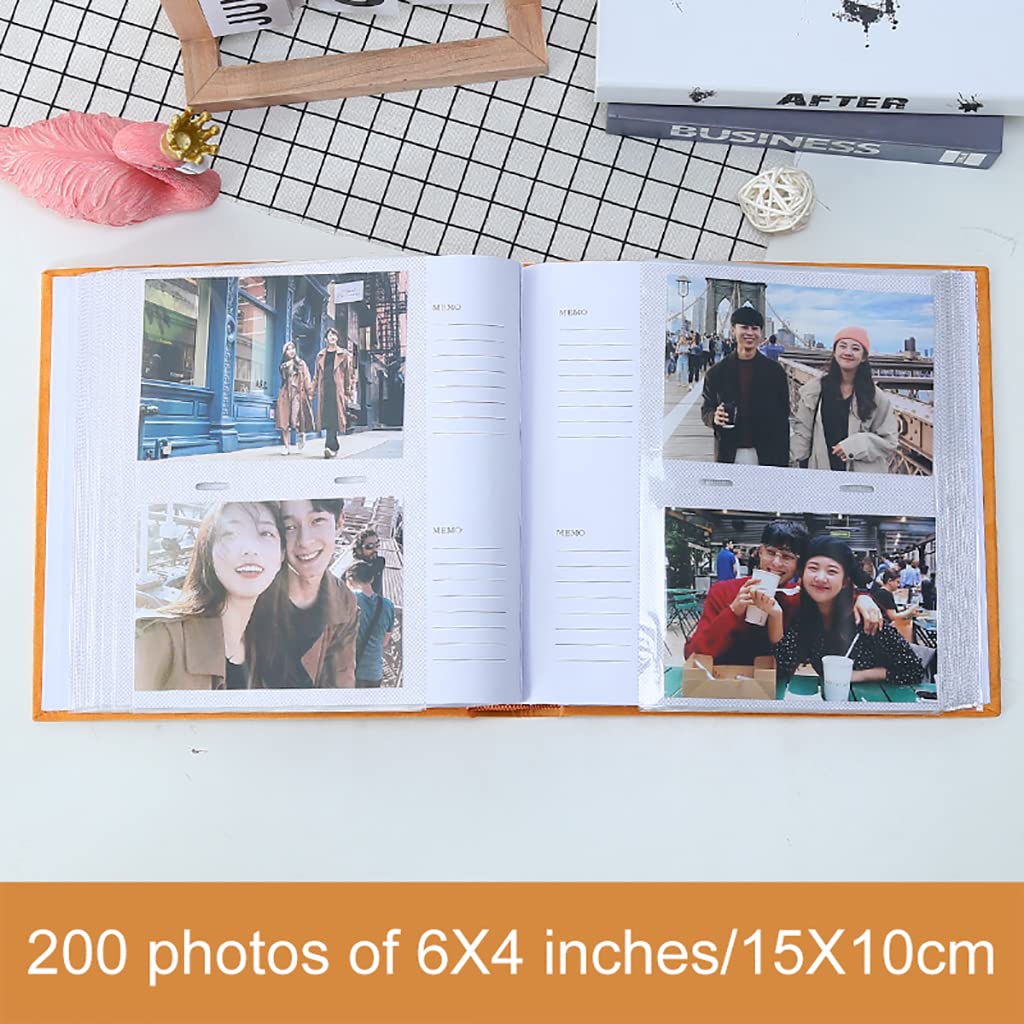 Fotoalbum 6x4 200 Foto's, Album met Leren Omslag met 30 Stuks Kraft Fotoalbum 6x4 200 Foto's, Album met Leren Omslag met 30 Stuks Kraft