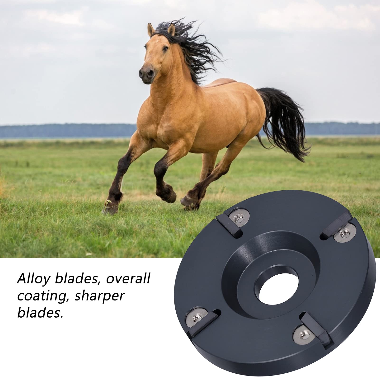 Herramienta de placa de disco de recorte de pezuñas Cabezal cortador eléctrico de aleación de aluminio con 4 cuchillas para ganado, ovejas, ganado, caballos, piezas de recorte de
