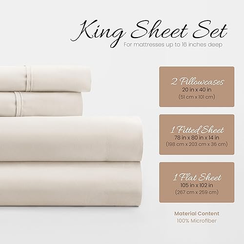 Miniatura 10 de Linen Market Becky Cameron - Juego de sábanas de 4 piezas con patrón de flores índigo, ultra suaves, tamaño California King, (BC-4PC-IND-CK-NAVY)