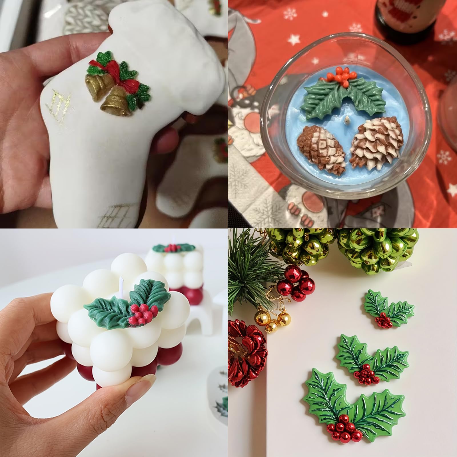 Stampi per caramelle in silicone per fondente, accessori da forno natalizi, strumenti per la decorazione di torte, stampo per torte
