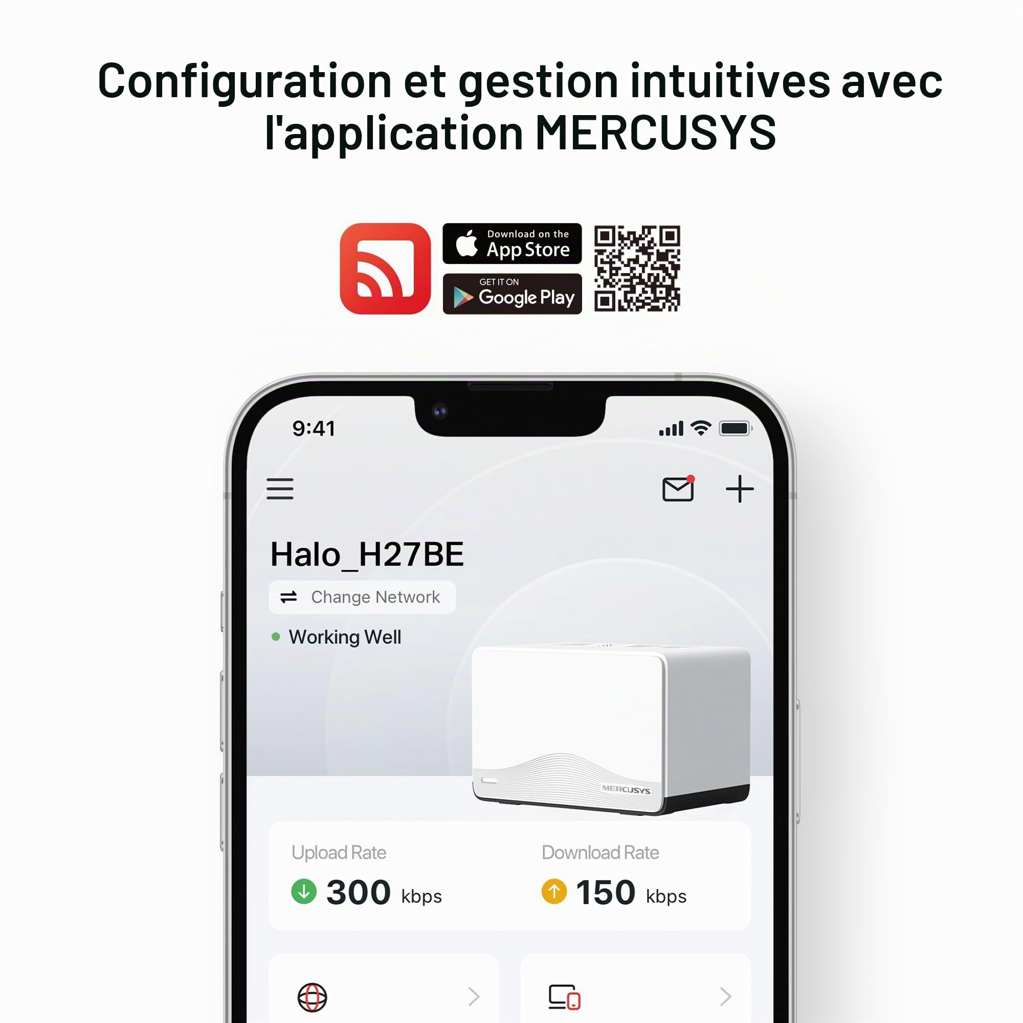 MERCUSYS TP-Link Routeur WiFi 7 Mesh BE3600Mbps Double Bande, 1 Port 2,5G + 2 Ports Gigabit, Couverts jusqu'à 650m², Connectez 150 appareils, Compatible Toutes Les Box Internet, Halo H27BE(3-Pack)