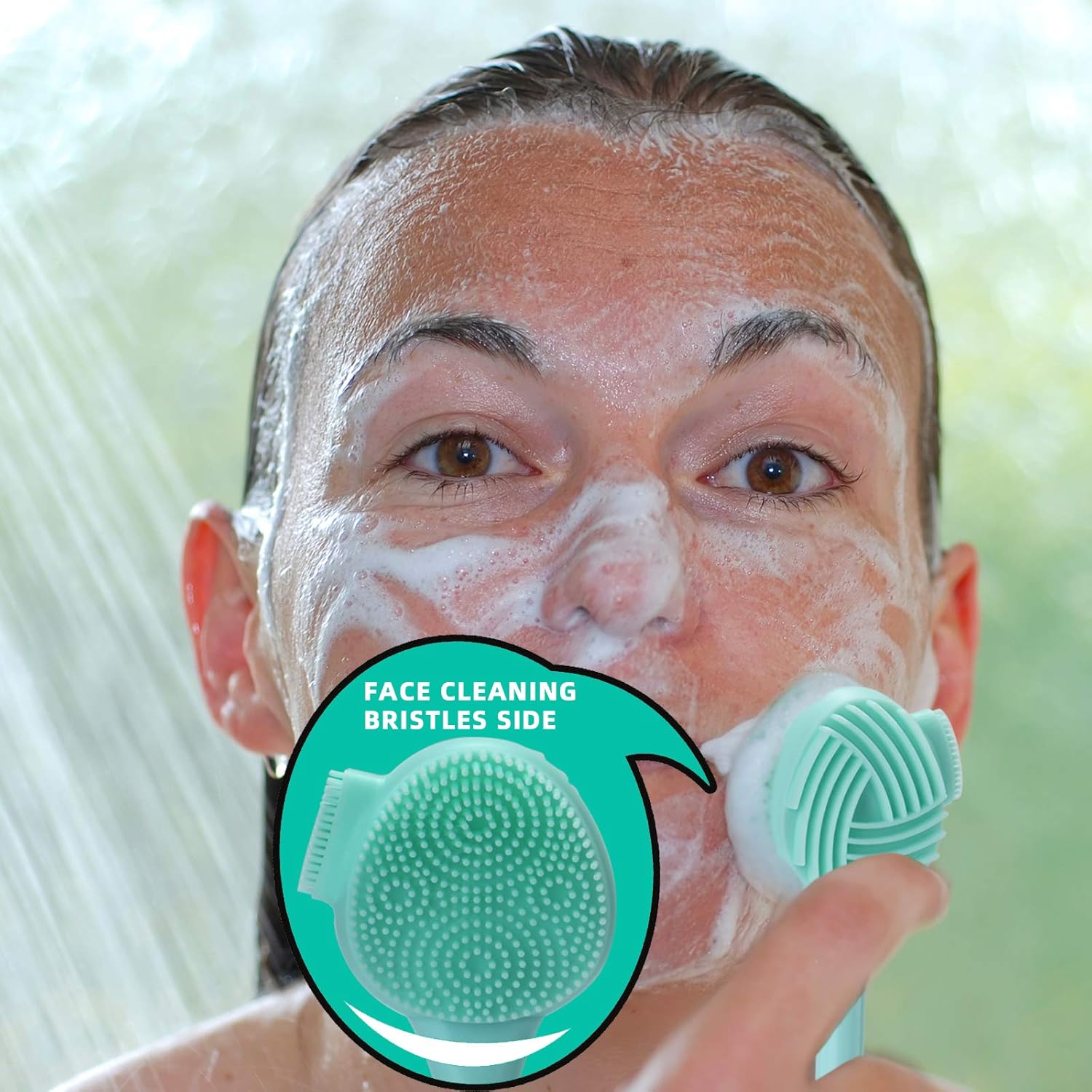 4 in 1 Face Scrubber, Face Scrubber, Nose Cleaning, Cream Applicator, Mask Collector, Facial Exfoliator Cleansing Brush, Great for Face Clean, Care, and Make up.: Beauty