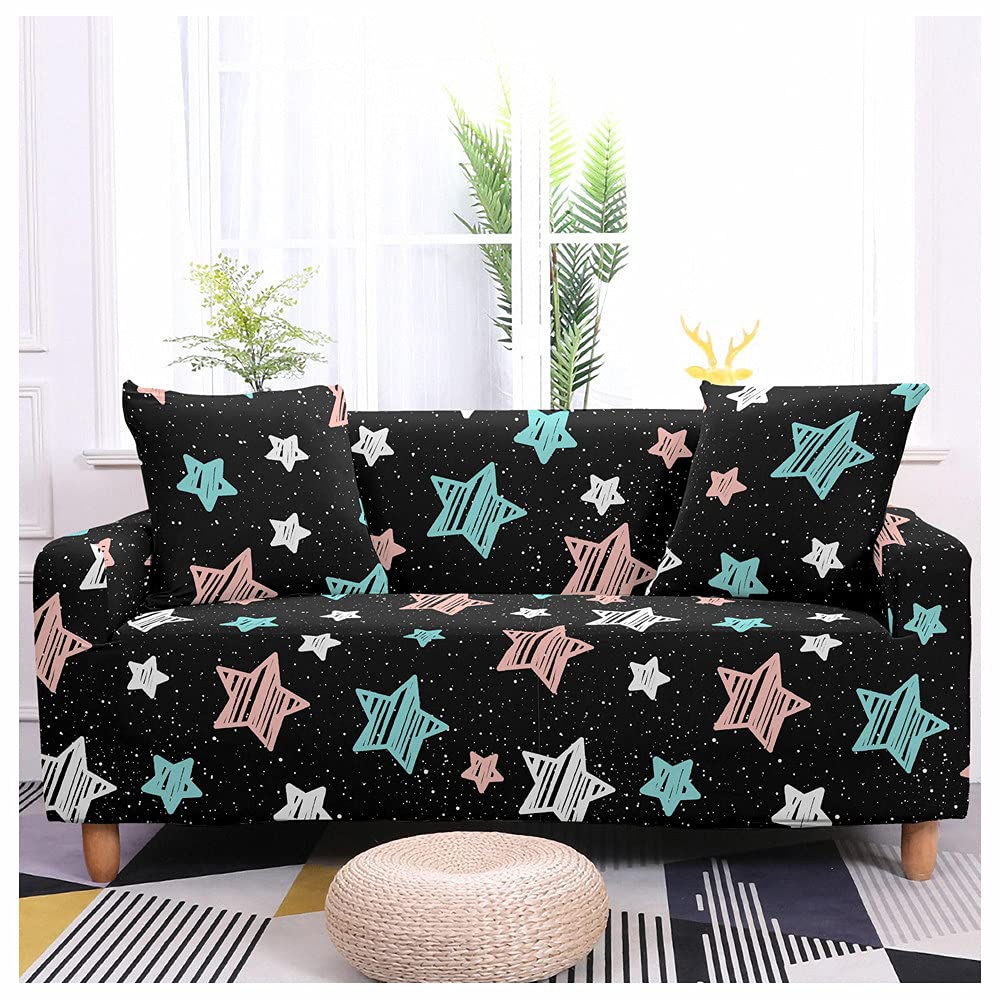 Housse de canapé extensible antidérapante avec housse de coussin pour fauteuil et causeuse