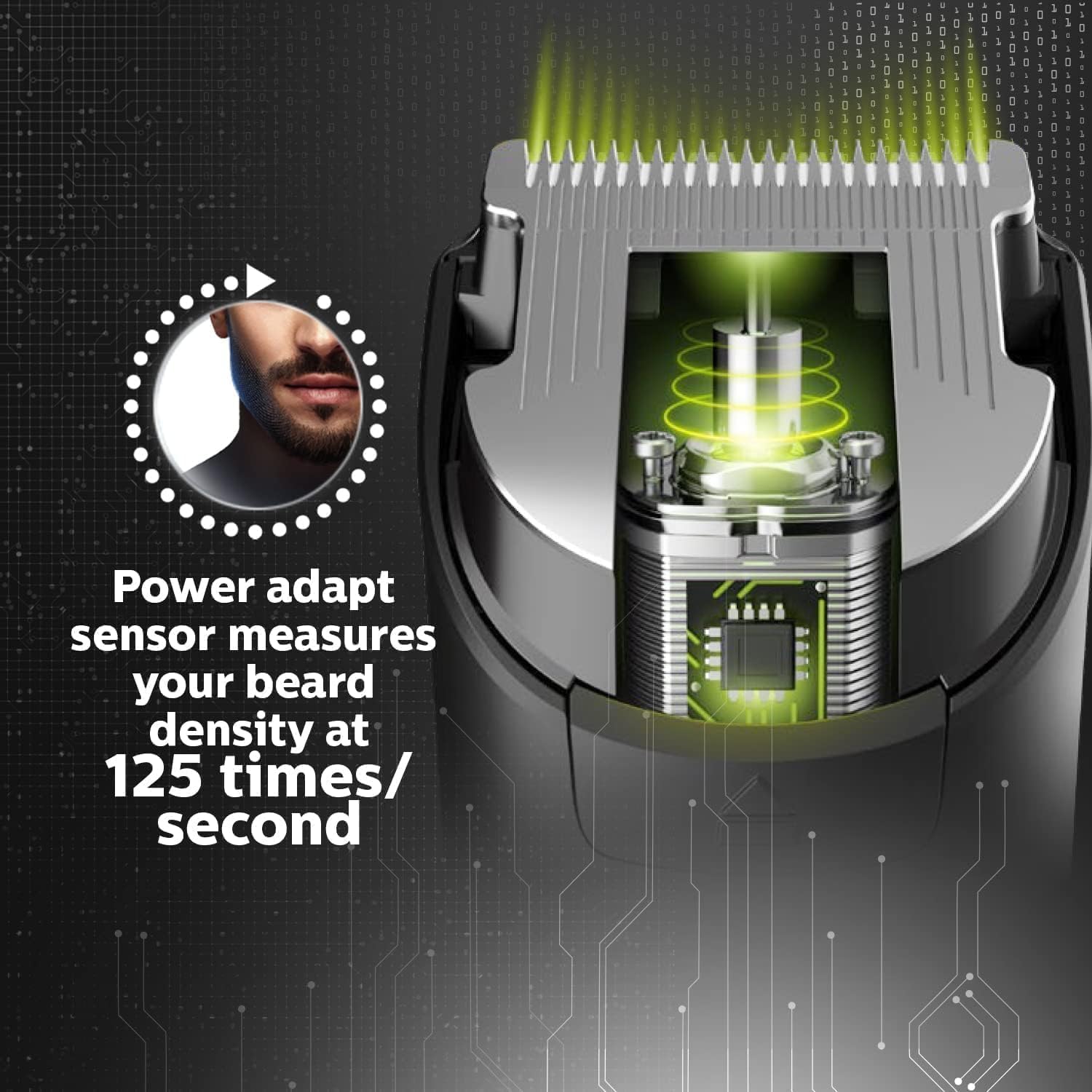 VYNEX Cordless Hair Trimmer with USB-C, 5 Adjustable Lengths, 90 Mins Use, 8-Hour Charging Time, Stylish Black and Yellow Beard & Hair Grooming Tool 2