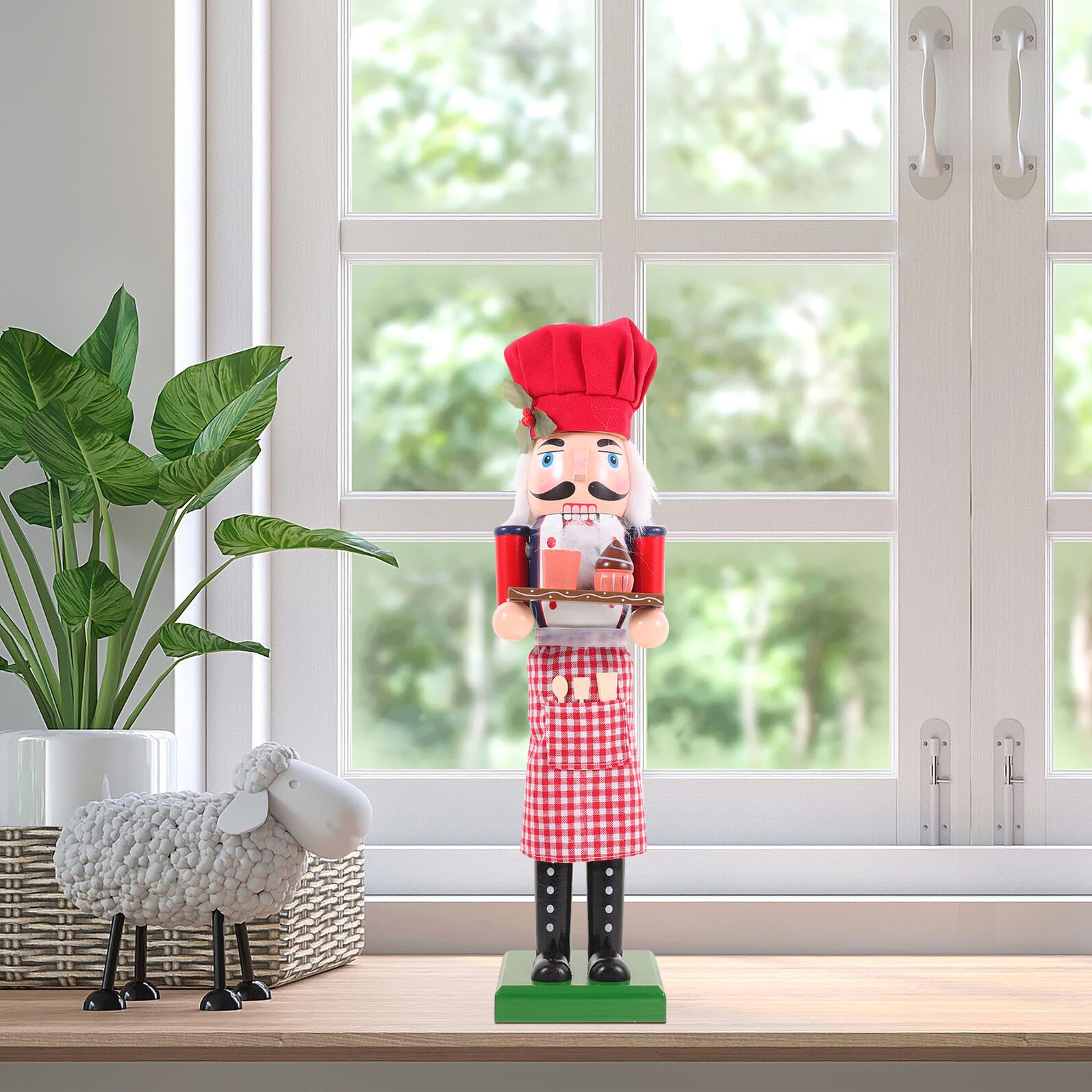 Toyvian Bäcker Nussknacker Figur Kleine Tischdeko Nussknacker Soldat Weihnachts Dekoration für Regal und Schreibtisch