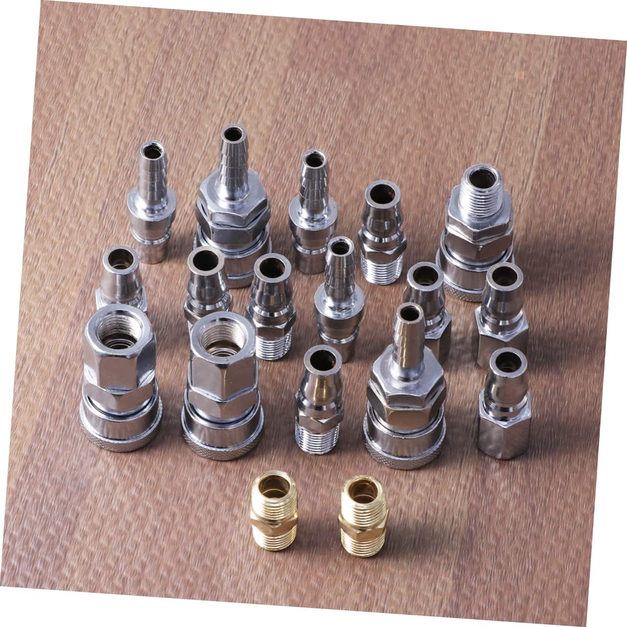 OSALADI 18pcs Fast Joint Kit Hose Connector Fittings for Air Tools Quick Release Male Female Couplings Durable Compressor Accessories for Efficient Connection