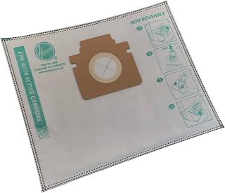 Hoover H89 Vacuum Cleaner Bags, Original, Microfiber, Pure EPA, Active Carbons, Anti-Odor, Extra Filtering, Compatible with Hoover H-ENERGY 500, 4 Pieces
