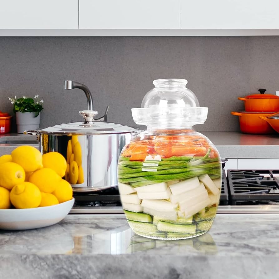 葡萄の壺 Amazon｜Hemoton 大容量の密封された漬物の瓶ガラス発酵瓶醸造