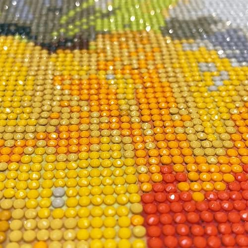 Miniatura 4 de MXJSUA Kit de pintura de diamantes de gnomos 5D para Halloween, para adultos, calabazas y diamantes, pintura artística con diamantes de imitación de