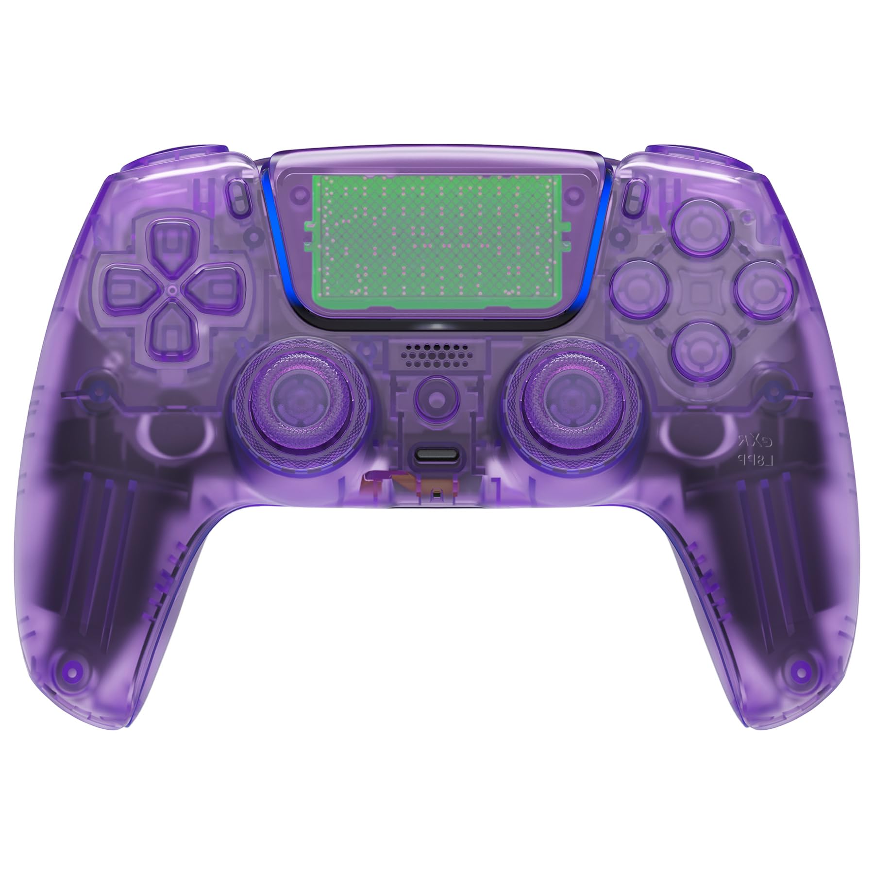 eXtremeRate LUNA Cover Przycisków Obudowa Touchpad Kompatybilny z Kontrolerem ps5 BDM-030/040,Przeprojektowana Wymiana Shell Osłona Case dla Kontrolerem ps5 BDM-030/040-Jasne Atomowy Fioletowy