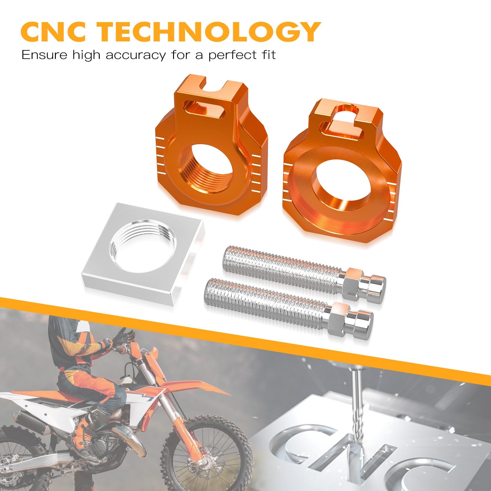 Ajusteur de Chaîne Convient pour EXC 300 2024 EXCF 350 SX 125 SXF 450 Convient pour Husqvarna FE450 ajusteur de chaîne de bloc d'essieu Tendeur de Chaîne de Réglage de | Blue