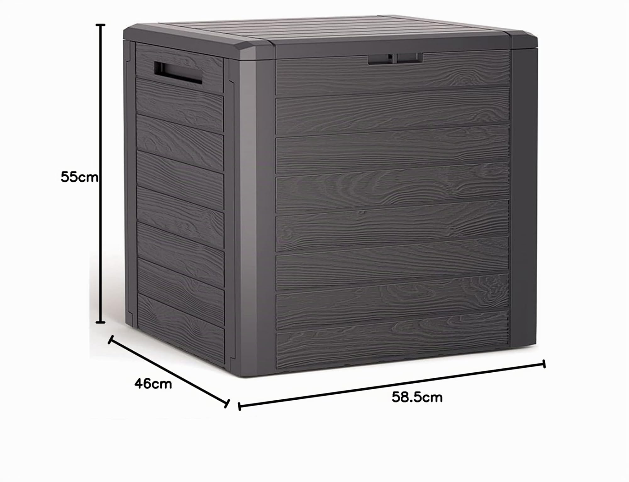 Baúl de jardín WOODEBOX 140L., dimensiones (mm) 585x460x550, color Ocre oscuro