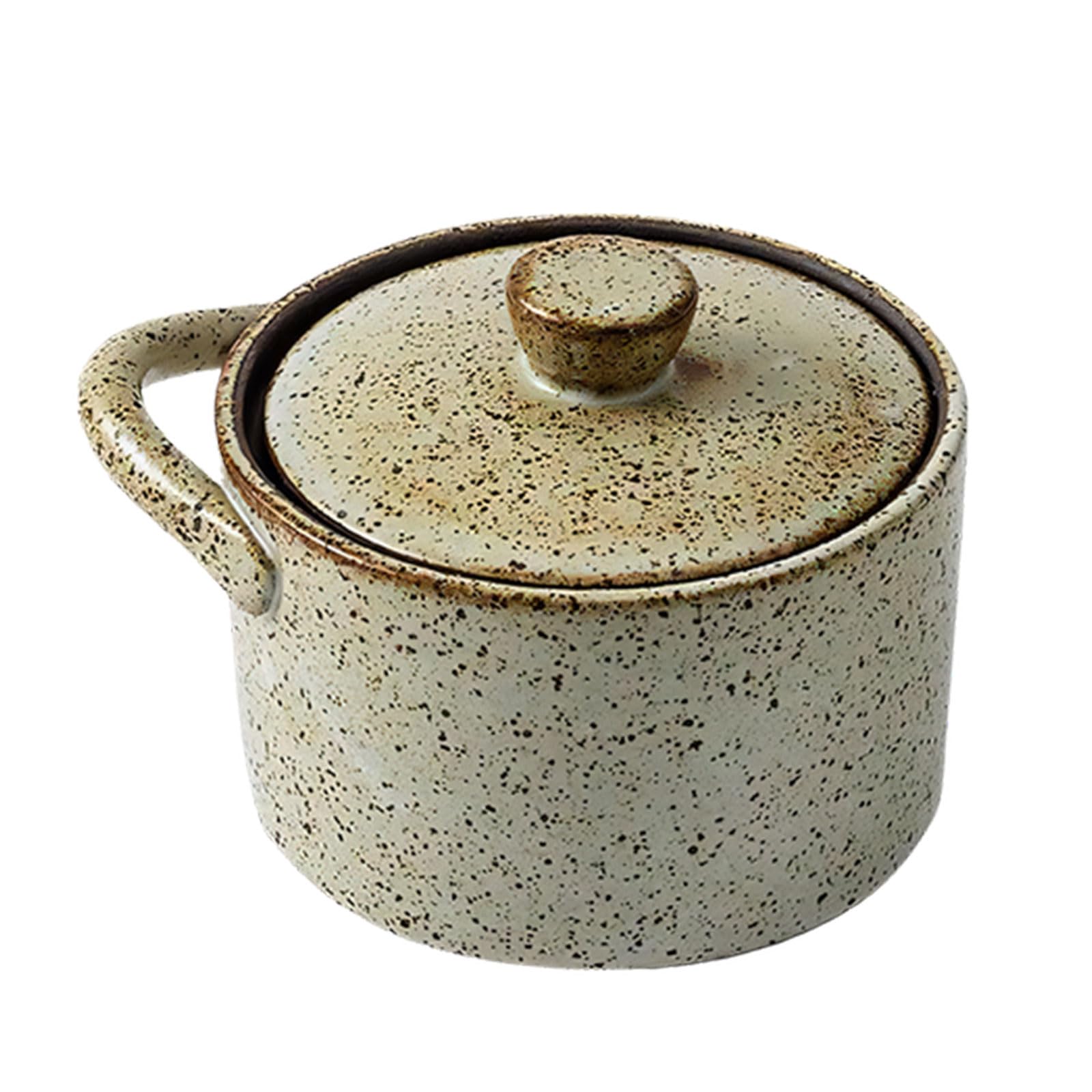 NMFLAB Lovely Ceramic Storage Canister for Coffee or Tea Featuring a Simple Countryside Look Tight Seasoning Storage Jar