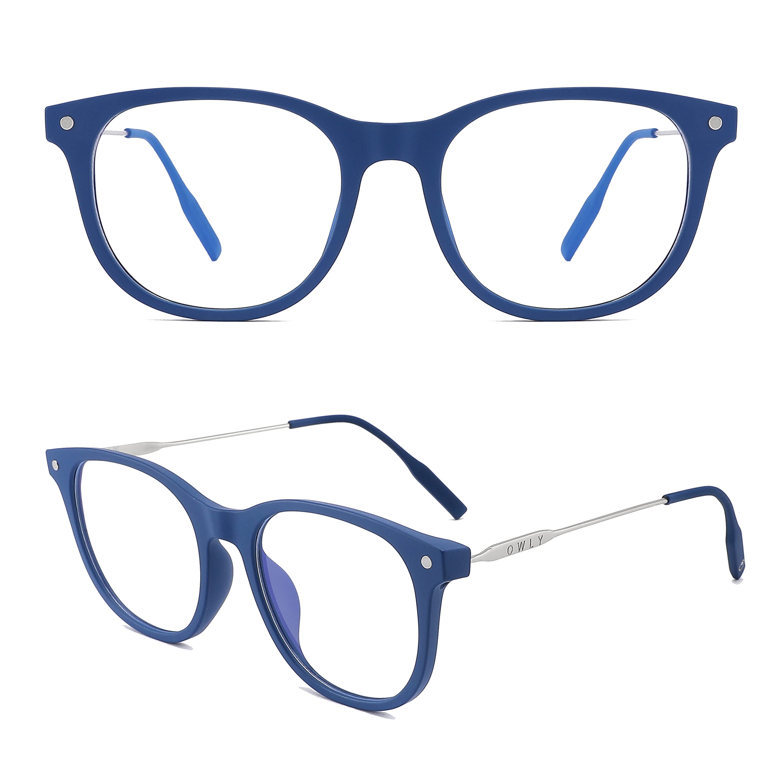 Owly Unisex Royal Blue Owly™ Ultra Thin Blue Light Blocking Pocket Reading Glasses (, 3, Diopters)