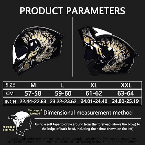 Miniatura 6 de Casco Modular Bluetooth para Motocicleta con Cola DOTECE Aprobado Cascos Frontales Abatibles Visores Duales Anti-Empañamiento Casco de Cara Completa