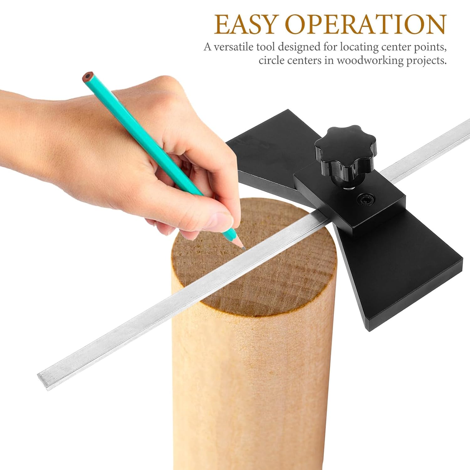 Luxshiny Carpenter Center Finder and Woodworking Center Scriber Tool with Precision Marking Gauge in Woodworking and Crafting Applications