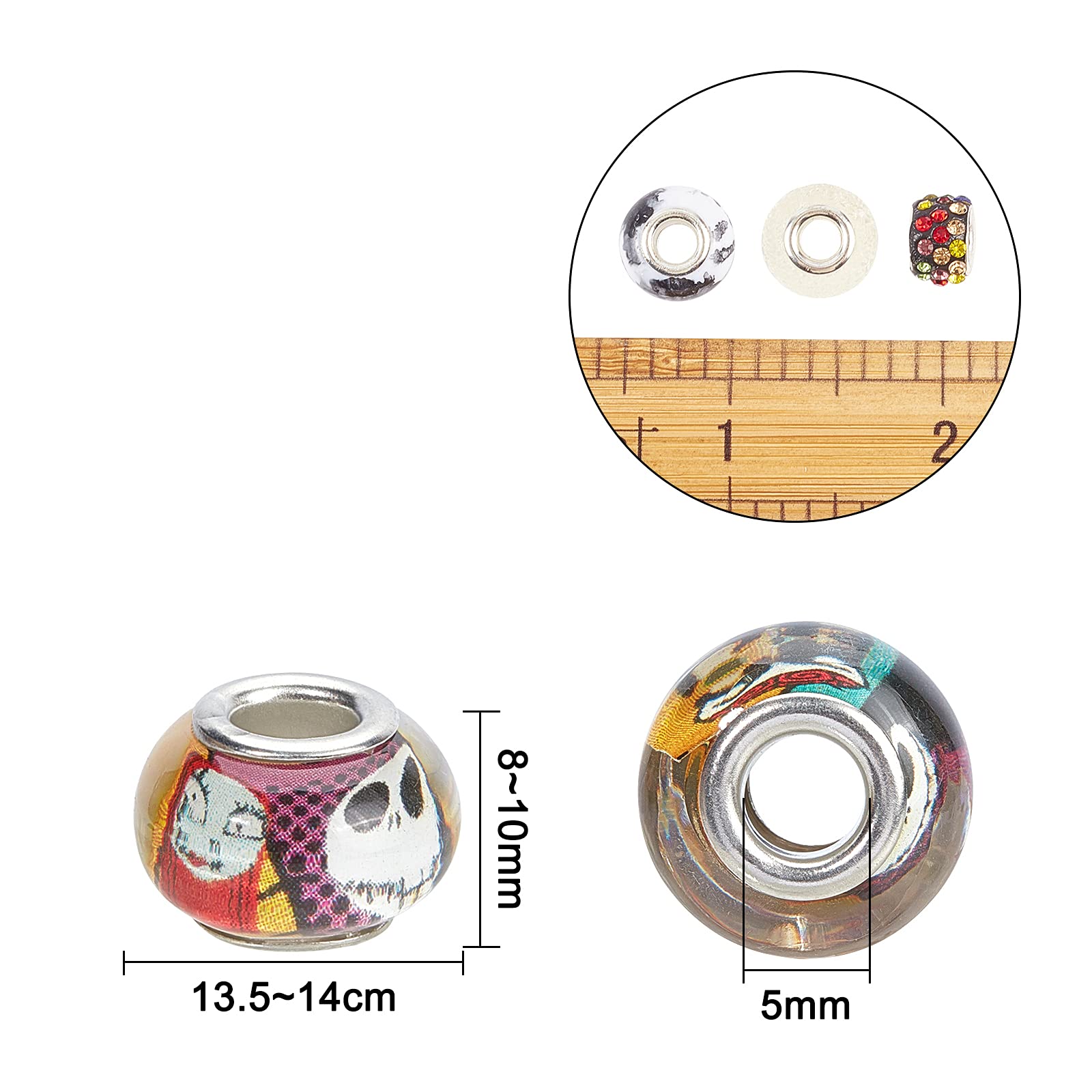 NBEADS 54 stuks gemengde stijl en kleuren Europese kralen, grote gat acryl strass-kralen voor het maken van sieraden, halskettingen, armbanden, knutselen NBEADS 54 stuks gemengde stijl en kleuren Europese kralen, grote gat acryl strass-kralen voor het maken van sieraden, halskettingen, armbanden, knutselen
