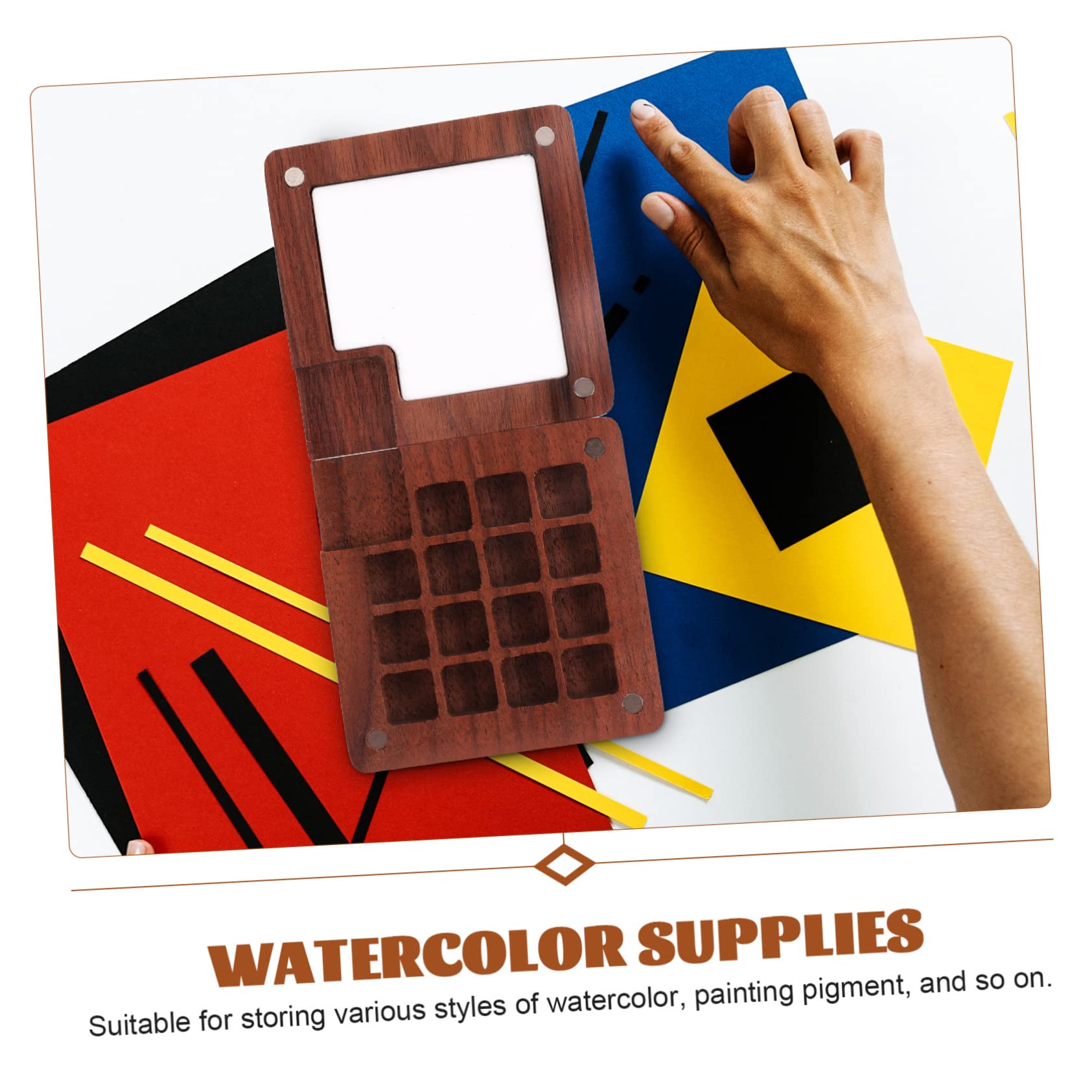 NUOBESTY 4pièces Boîte à Pigments pour Aquarelle Palette De avec Compartiments pour Artistes Et Étudiants Peinture