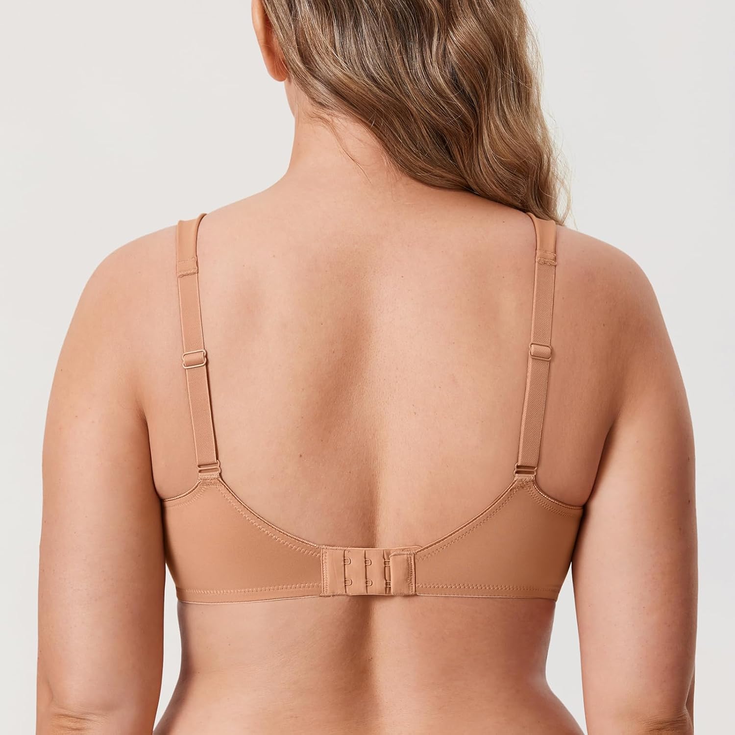 DELIMIRA Women's Minimizer Bra Plus Size Full Coverage Unlined Support Underwire - Image 3