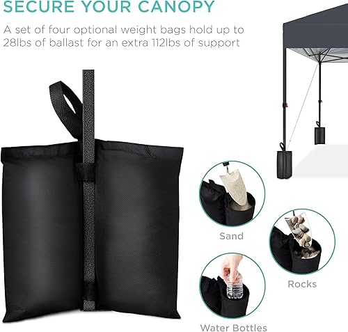 Miniatura 270 de Best Choice Products Carpa Toldo Desplegable de 10x10 pies para Instalación de 1 Persona, Refugio Portátil Instantáneo con Botón de 1 Toque