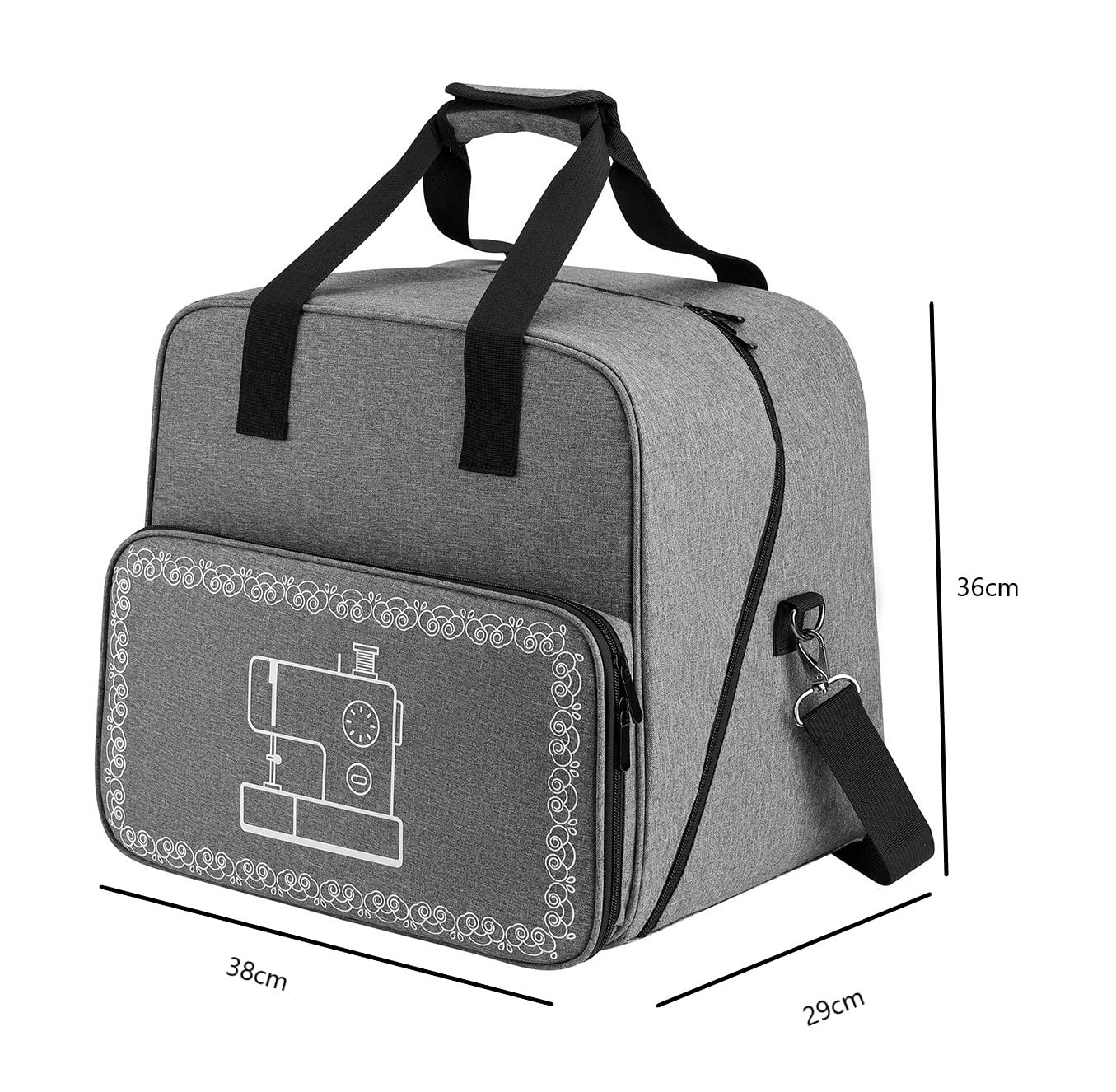 Borsa da Trasporto Imbottita in PVC per Macchina da Cucire - Esclusiva Custodia Adatta per la Maggior Parte Delle Macchine