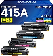 KUPYLM 415A Toner with Chip Compatible with HP 415A 415X for LaserJet Pro MFP M479fdw MFP M479fdn M479 M454dw M454dn M454 W2030A W2031A W2032A W2033A (Black Cyan Magenta Yellow, Pack of 4) )