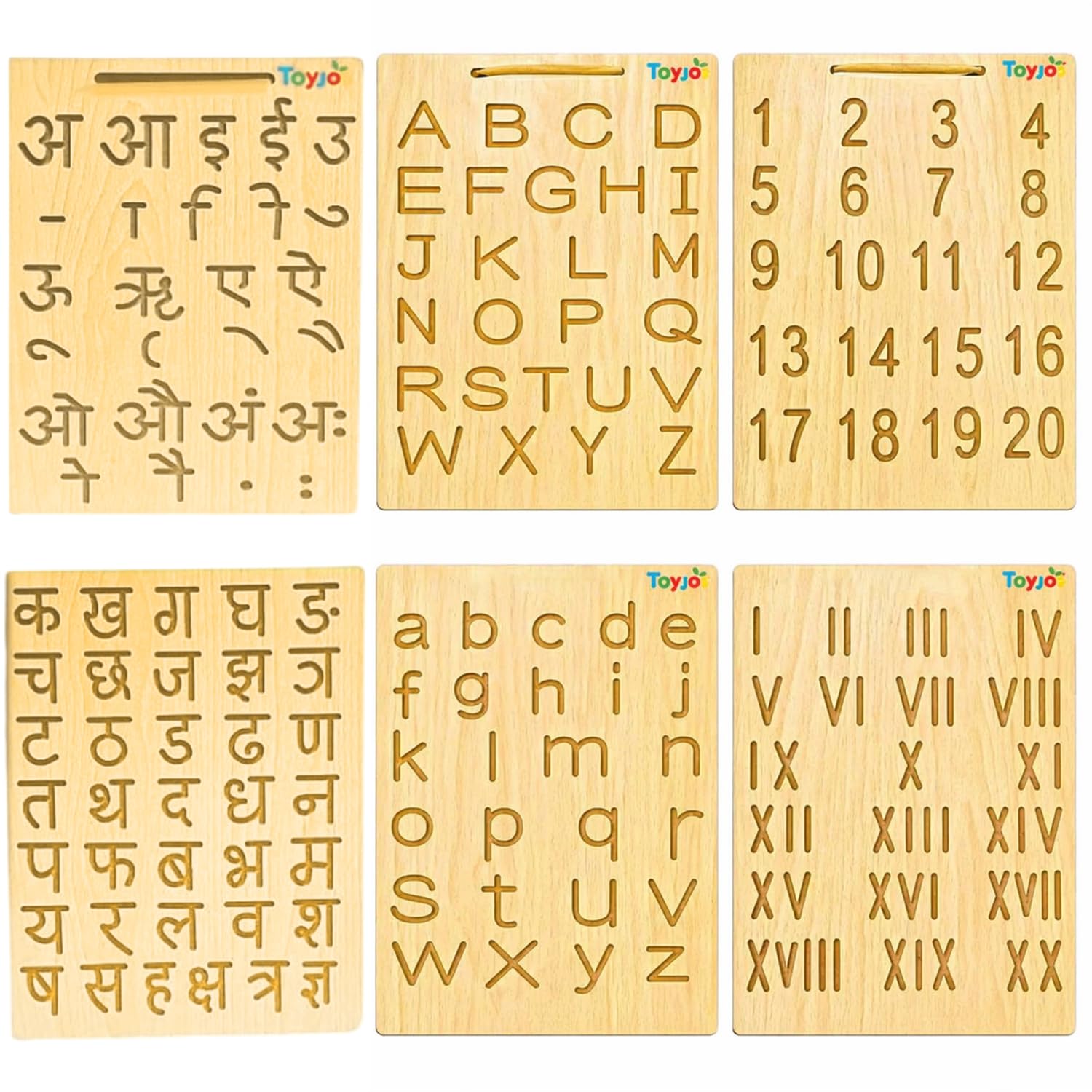 Kids Educational Wooden Tracing Board Set with Stylus Pen | Double-Sided Reversible Alphabets, Hindi, Numbers Writing Slate | Montessori Learning Writing Slate Toy (Age 2+, Set of 3)-image-48
