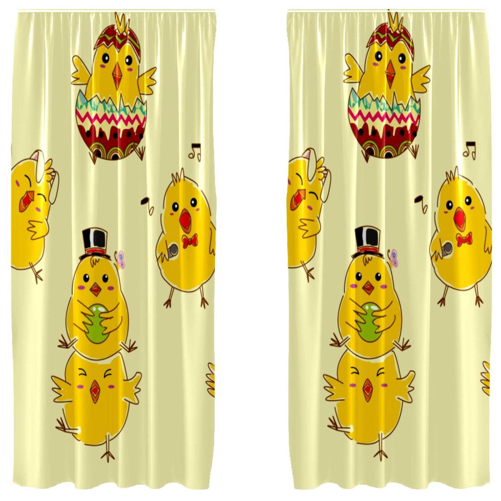 Cortinas de pollitos de Pascua para llenar de alegría y luz natural el dormitorio de tus hijos