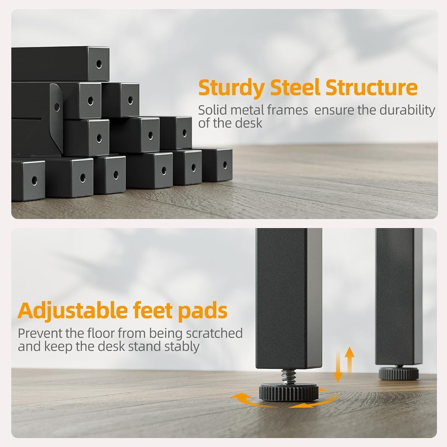 Image showing sturdy steel structure and adjustable feet pads