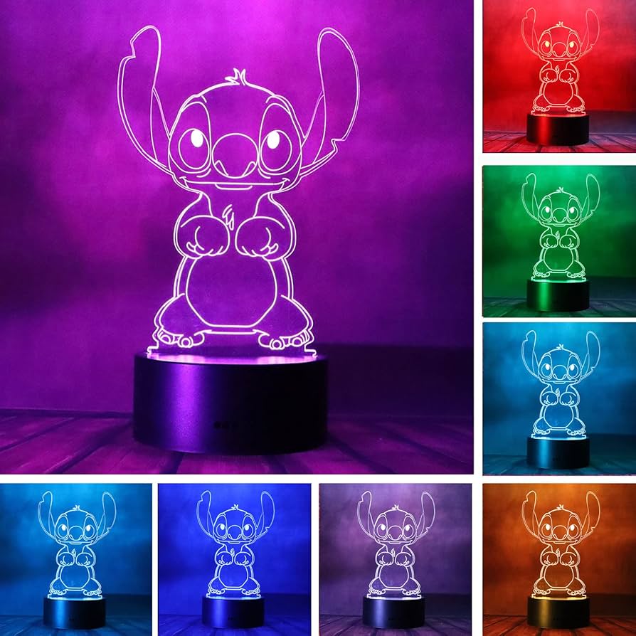 スティッチ フィギュアLED 3Dモチーフライト イルミネーション ディズニー LED 3Dモチーフライト スティッチ 小 TD-3D03L