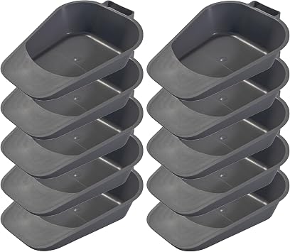 Vakly Fracture Bedpan 10 Pack Portable Easy-Clean Plastic Bed Pan with Built-in Handle & Spill-Free Guard for Bed-Bound or Bedridden Patients, Home or Hospital Use