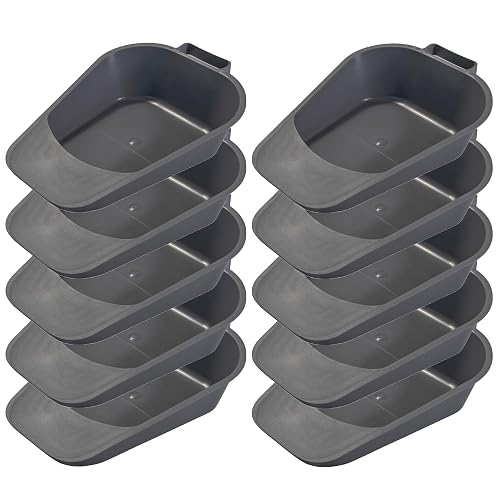 Vakly Fracture Bedpan, Plastic Bed Pan with Handle & Spill Guard, 10 Pack | Portable, Reusable easy-clean plastic, Smooth tapered front for easy positioning for Elderly Male & Females Bedridden Patient