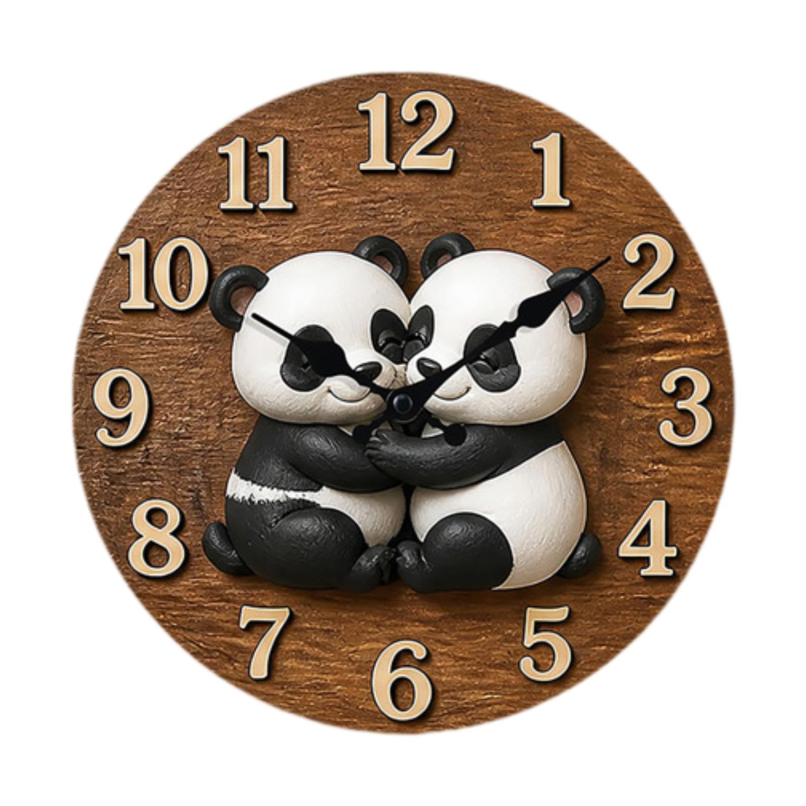 Horloge Murale Panda Idée Cadeau fête - Pendule rockible 30 cm Déco