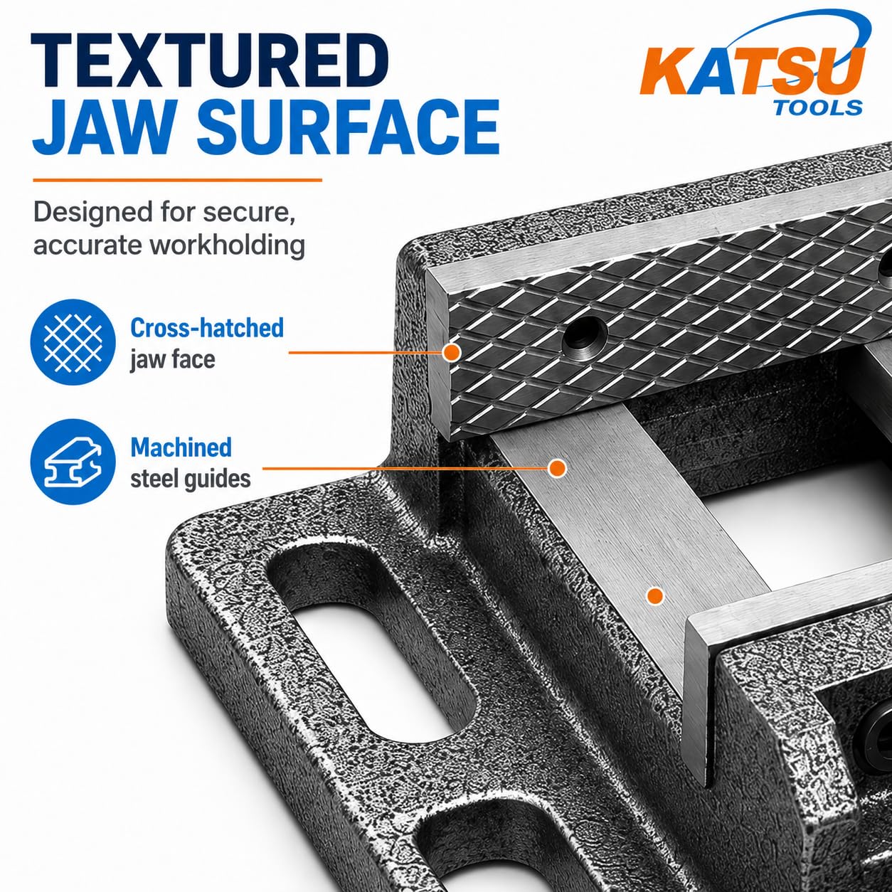 KATSU Tornillo de Banco para Taladro de Columna 3" 75mm Tipo Americano de Calidad Profesional para Taladro de Prensa de Fresadora 40227330