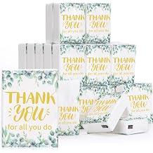 Watersay 50 Pack Employee Appreciation Gift Travel Pocket Tissue 4 Ply Thank You for All You Do Mini Facial Tissue Thanks Gifts for Coworkers Wedding Nurse Teacher Volunteer