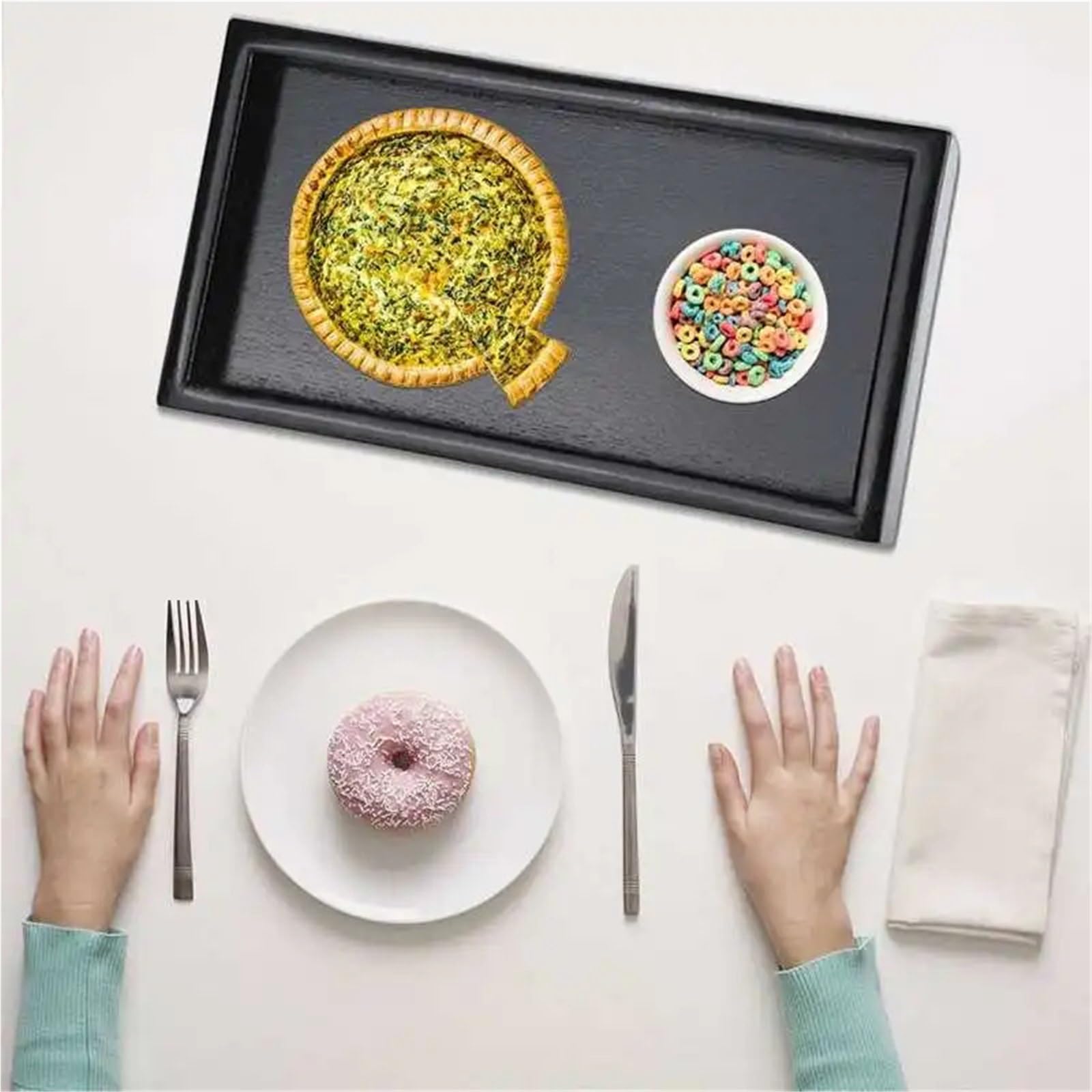 Bandeja para Servir (2 Unidades), de Madera, Ideal para Servir té, Comida, Aperitivos y postres, Ideal para Utensilios de Cocina (22 x 12 x 2 cm).