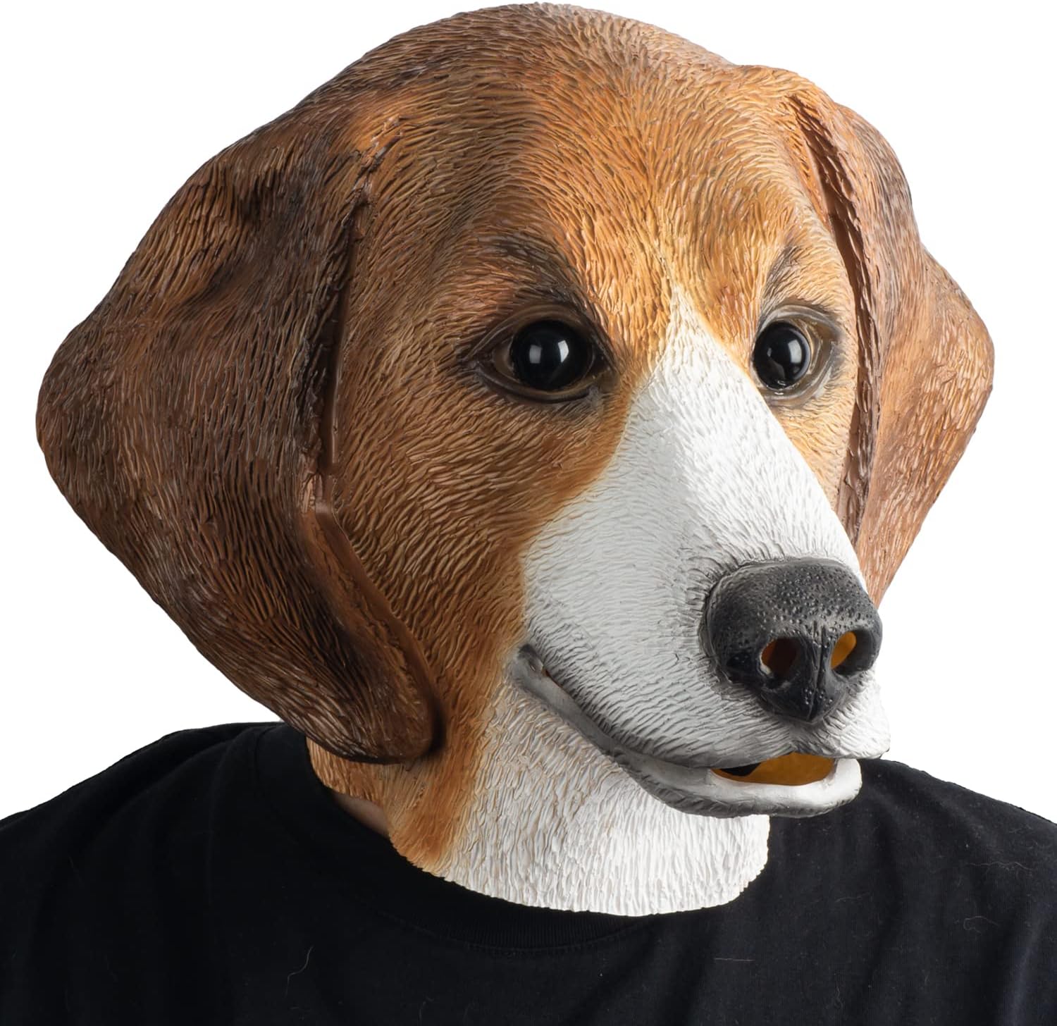 Beagle Dog Mask for Adults, Natural Latex Animal Full Head Mask for Halloween, Cosplay, and Costume Parties