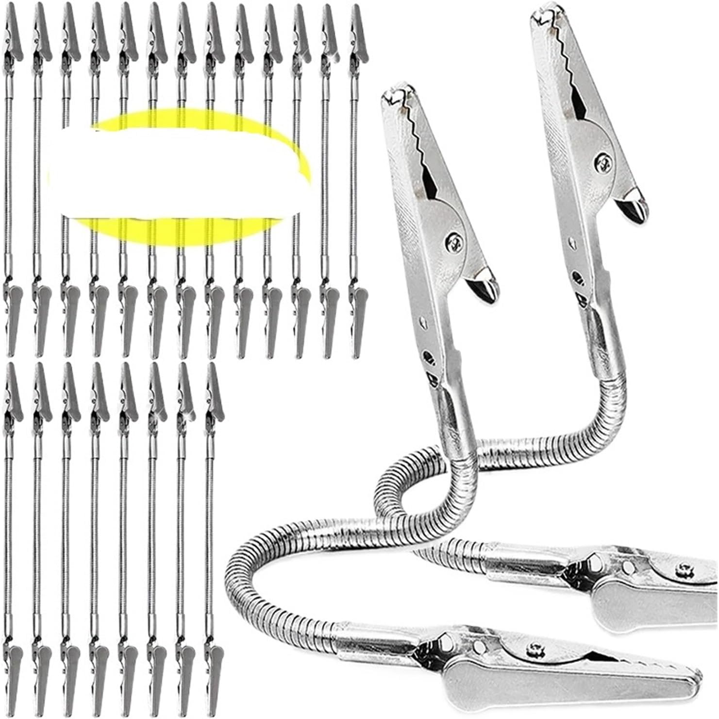 1/20Pcs Multifunction Clips Double Heads Flexible Hose DIY Memo Card Photo Picture Note Holder Office Accessories 18cm(20PCS)