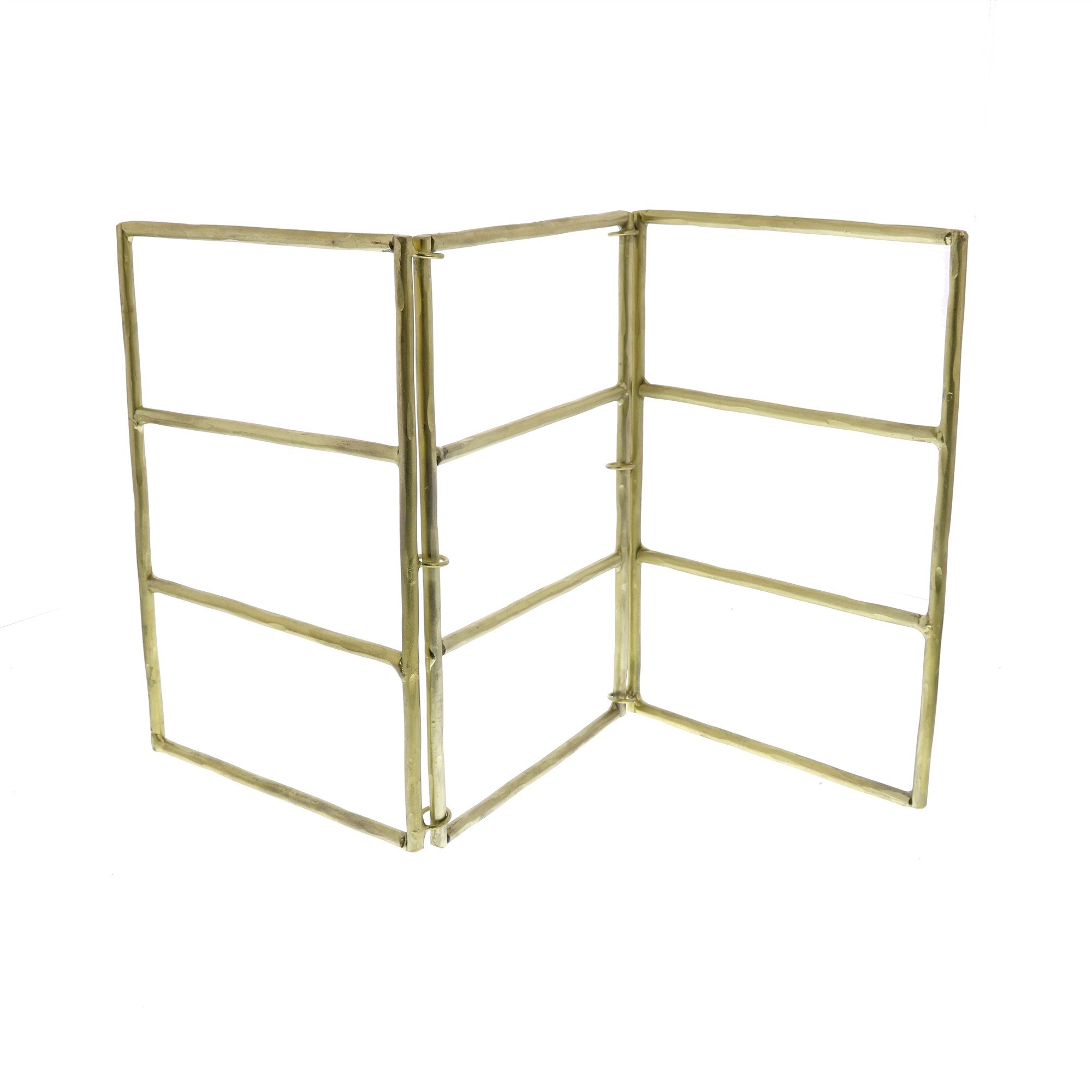 MY SWANKY HOME Gold Brass Metal Earring Stand Display| Folding Jewelry Holder