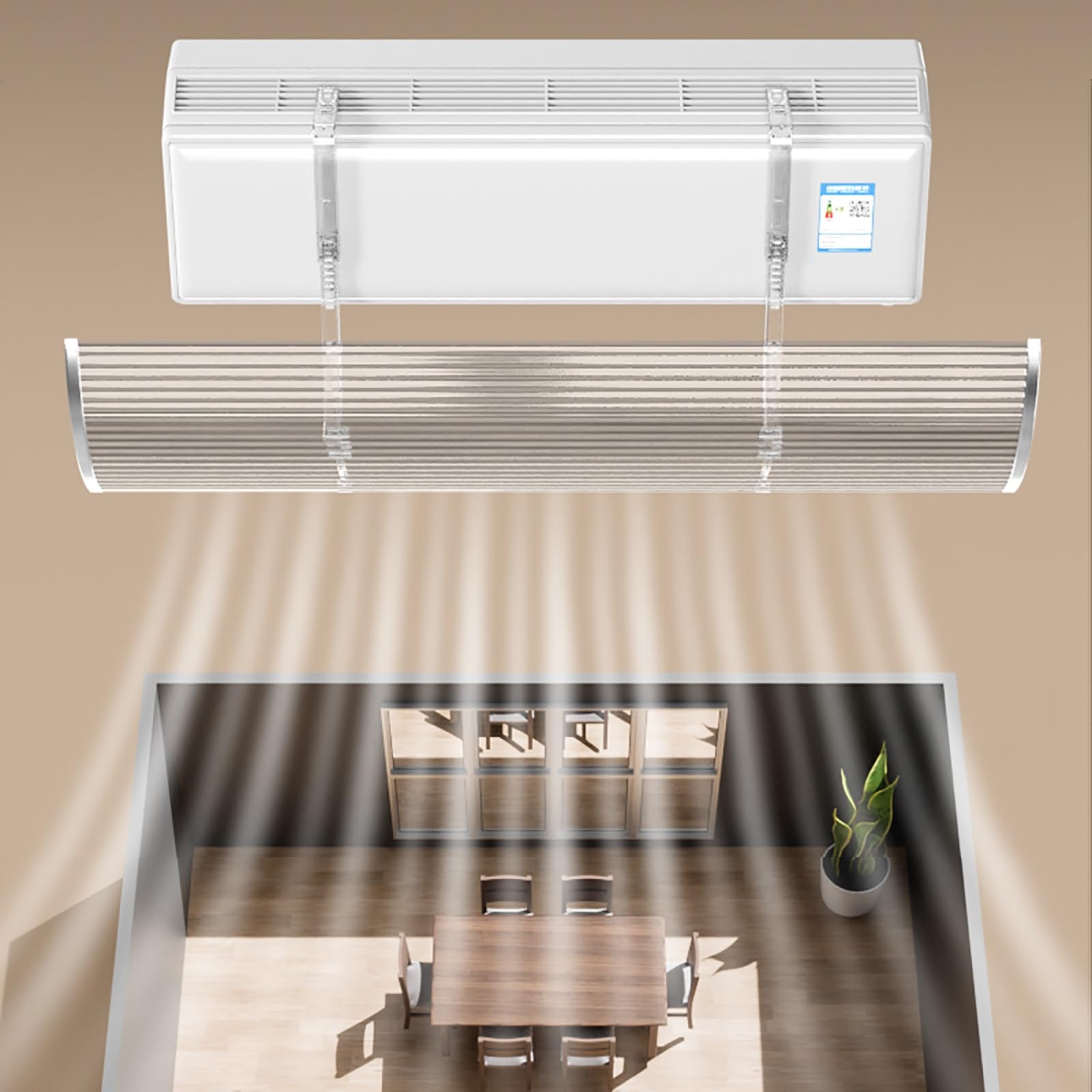 Deflector de aire acondicionado ajustable, deflectores antiviento para soplado directo, guía de viento para una mejor circulación del aire, para comodidad en verano e invierno.