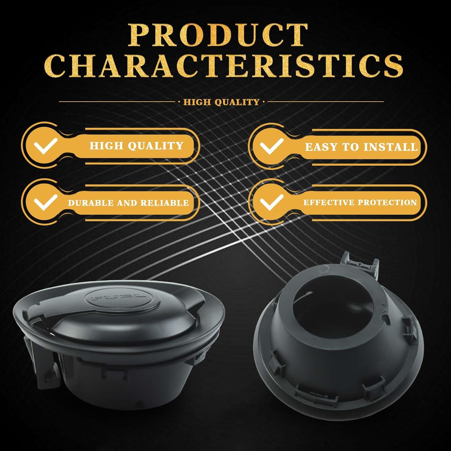 68250120AA Fuel Filler Door Cap Compatible with Dodge Challenger 2008-2023 Fuel Gas Door (Matte Black)