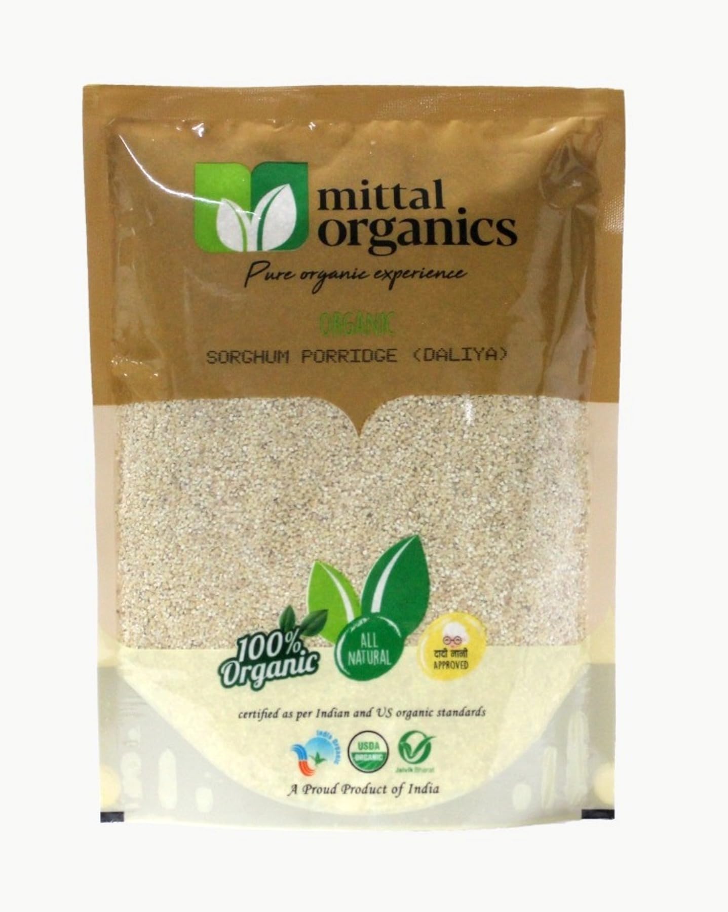 Mittal Organics Sorghum Daliya Jowar Dalia Jowar Porridge 900gm