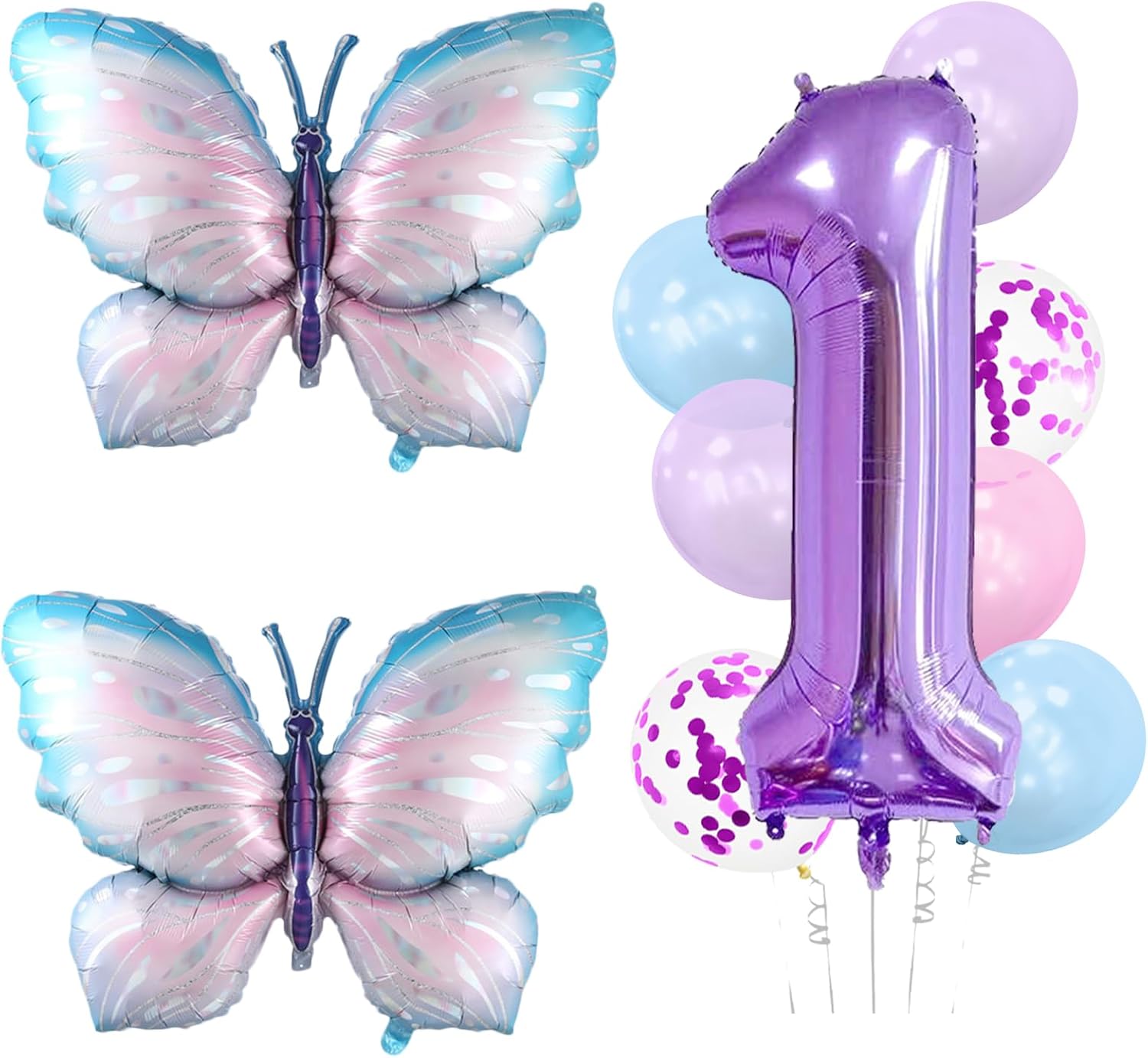 Butterfly Birthday Decorations, 23 Pcs Purple Butterfly