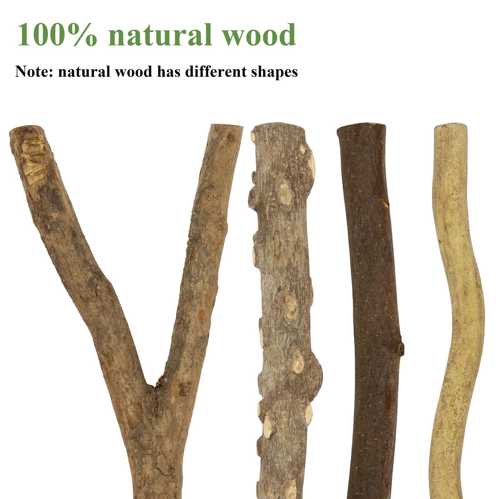 4 PCS Perchoir Perroquet, Perchoir à Oiseaux écorce en Bois Naturel Perchoirs pour Perroquet Bois Pieds Perchoirs, Balançoires, Échelles pour Perroquets, Oiseaux
