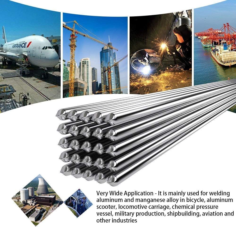 Solution Welding Flux-Cored Rods No Flux Required, Super Low Melting Point Stonger Than Parent Metal Excellent Corrosion Resistance(10PCS)