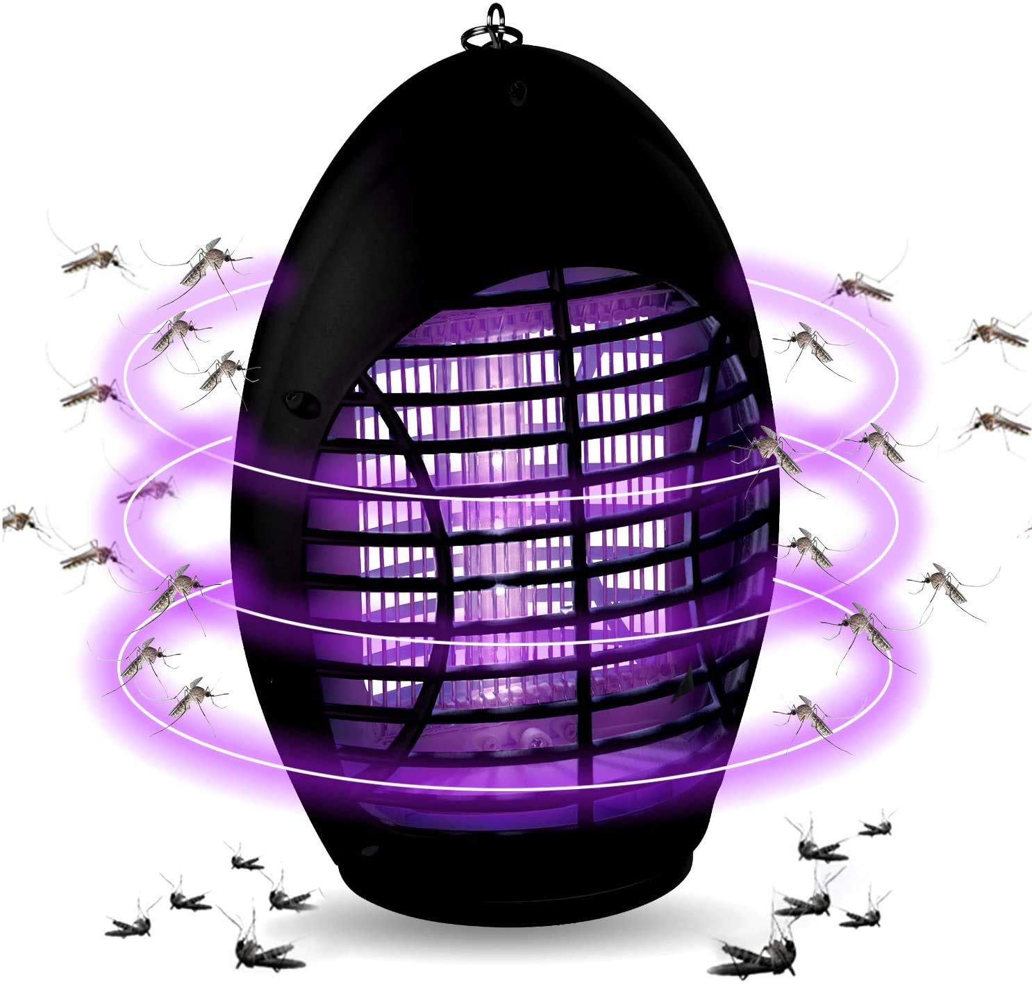 Eesyy Mosquito Killer Lamp Plug and Play Electric Non-toxic UV LED Insect Bug Zapper (Black)