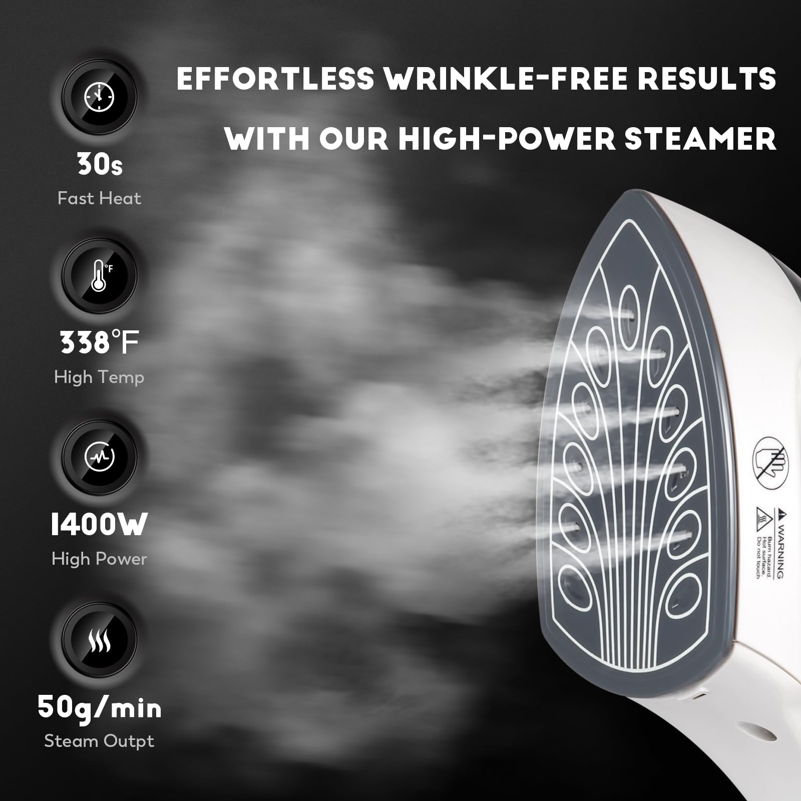 CGOLDENWALL Standing Garment Steamer for Clothes with Flat & Hanging Iron Options: Quick 25s Heat-Up for Continuous 1-Hour Powerful Steam, Including Ironing Board, Fabric Brush and Ironing Gloves